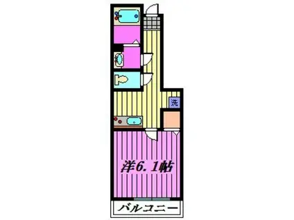 スマートテラスV(1K/1階)の間取り写真