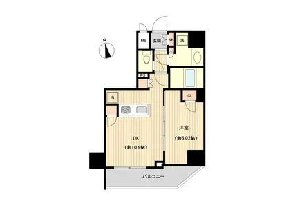 オーキッドレジデンス上野(1LDK/2階)の間取り写真