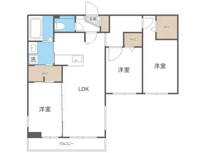 ONE YAMAHANA(3LDK/4階)の間取り写真