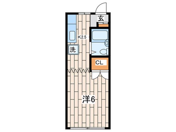 フローレス弘明寺(1K/1階)の間取り写真