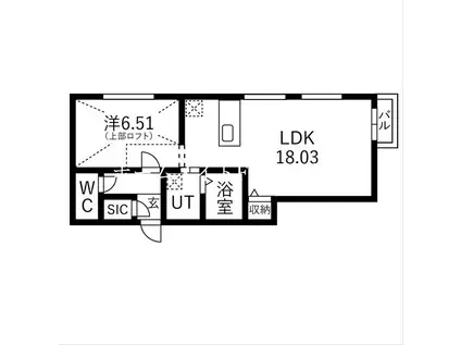 ピオネロ148(1LDK/4階)の間取り写真