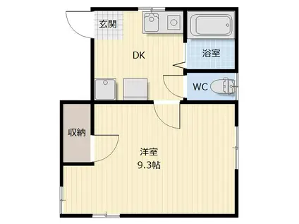 シャルムイーエル(1K/2階)の間取り写真