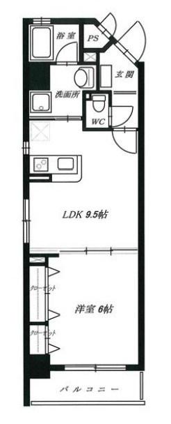 アルシェ・垂水(1LDK/6階)の間取り写真