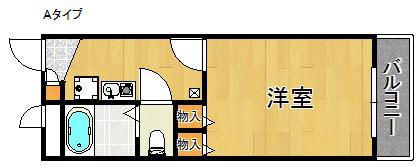 レオパレスSOTTO VOCE(1K/2階)の間取り写真