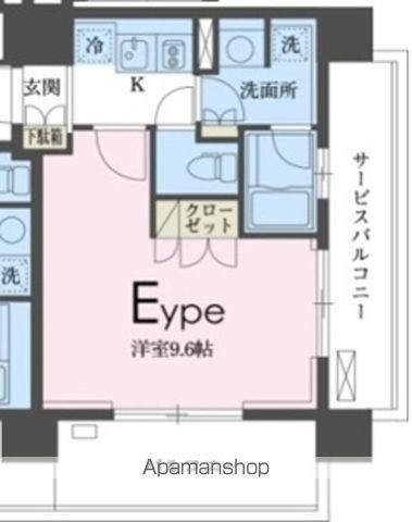 ガレリア東新宿(1K/5階)の間取り写真