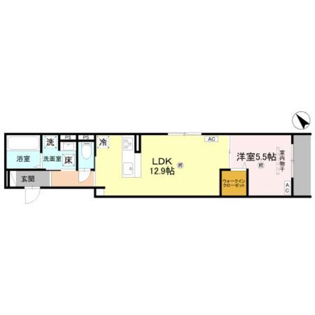 PORTO SERENO(1LDK/2階)の間取り写真