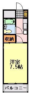 シティコスモ15(1K/3階)の間取り写真