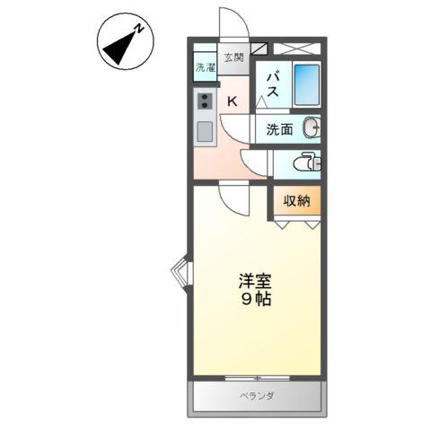 エポックハシマ II(1K/1階)の間取り写真