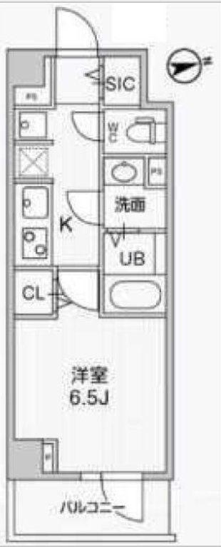 アリビス中野(1K/1階)の間取り写真