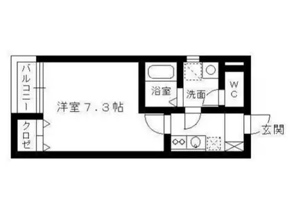 リブレア吉塚南C棟(1K/1階)の間取り写真