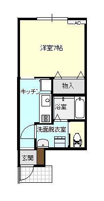 アバンティ京田(1K/1階)の間取り写真
