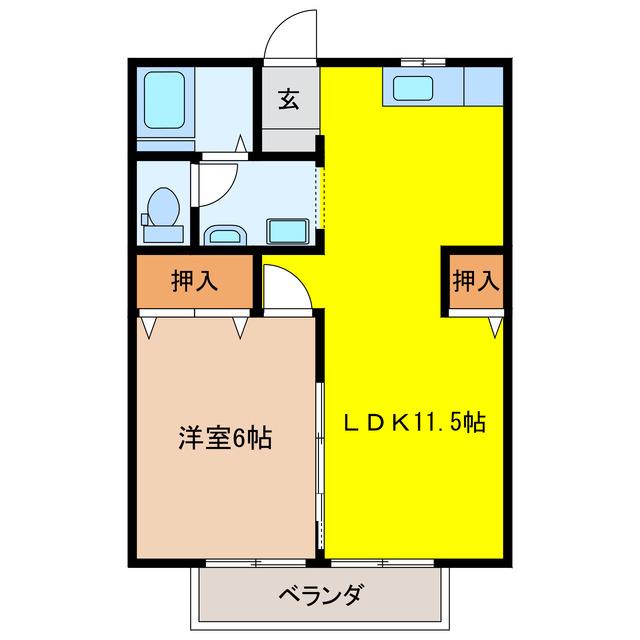 コーポゴトウ(1LDK/1階)の間取り写真