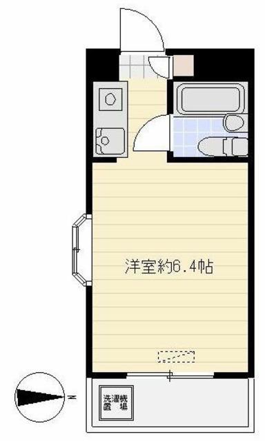 ユーコート桃井(1K/3階)の間取り写真