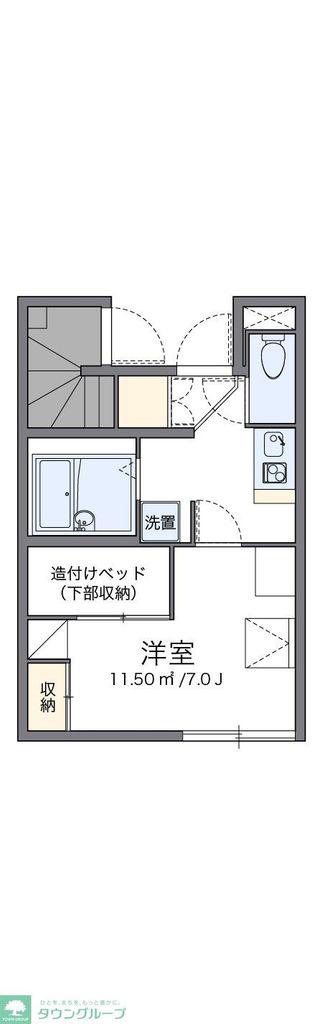 レオパレスミノール(1K/1階)の間取り写真