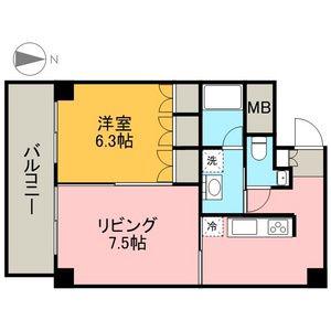 TACHIBANA BOX24(2K/5階)の間取り写真