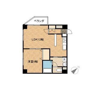 第二丸美ハイツ(1LDK/4階)の間取り写真