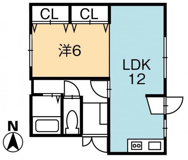 ル・ショコラ(1LDK/3階)の間取り写真