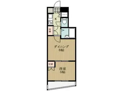 パレ・ホームズ高井戸(1DK/1階)の間取り写真