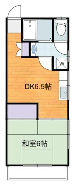 コスモハウス(1DK/1階)の間取り写真