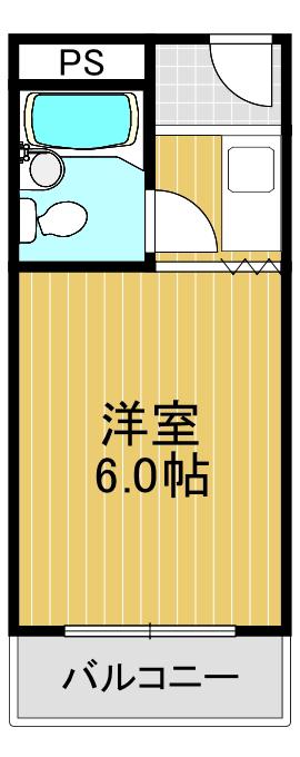 ライズワン河内長野レジデンス(1K/4階)の間取り写真