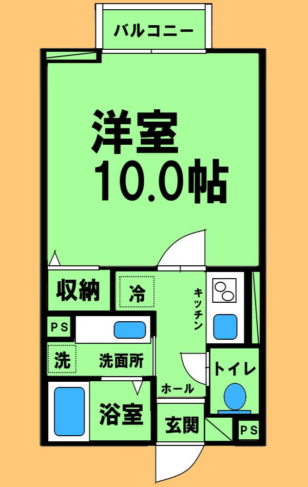 クレールライフ(1K/2階)の間取り写真