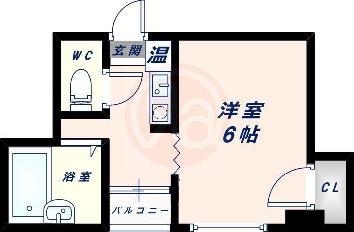 レナトゥス新深江(1K/3階)の間取り写真