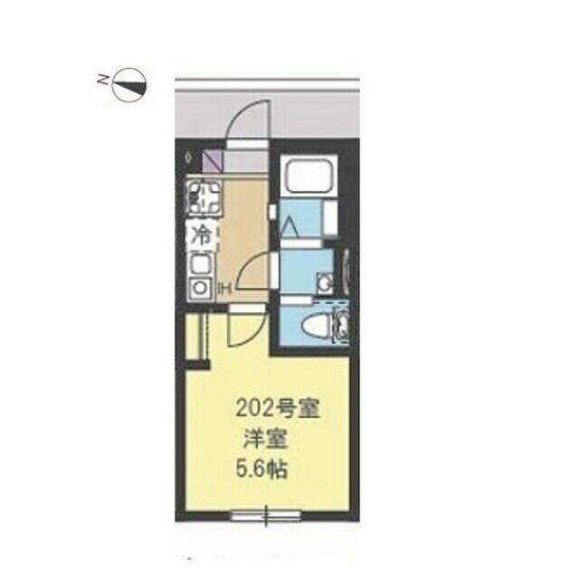 FLAT SEYA(1K/2階)の間取り写真