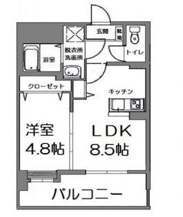 ウィナーズ(1LDK/9階)の間取り写真