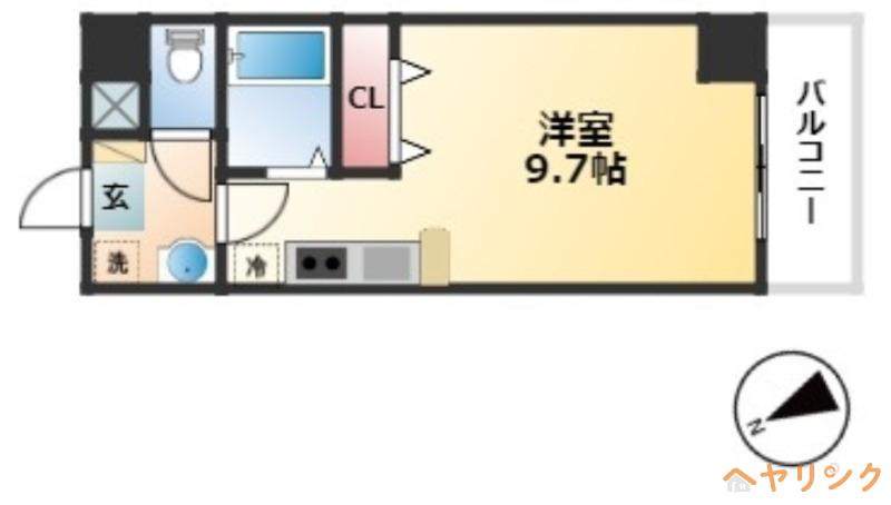 VILLAGE MEISEI(ワンルーム/3階)の間取り写真