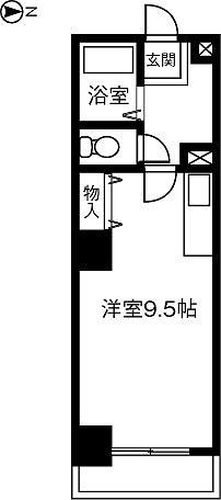 第3さくらマンション中央(ワンルーム/4階)の間取り写真