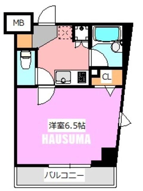 SIN-CITY 東十条(1K/1階)の間取り写真