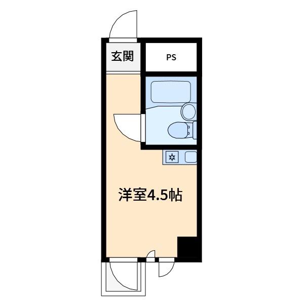 パークハイム能見台(ワンルーム/3階)の間取り写真