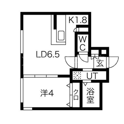 METAMORPHOSIS(1LDK/3階)の間取り写真