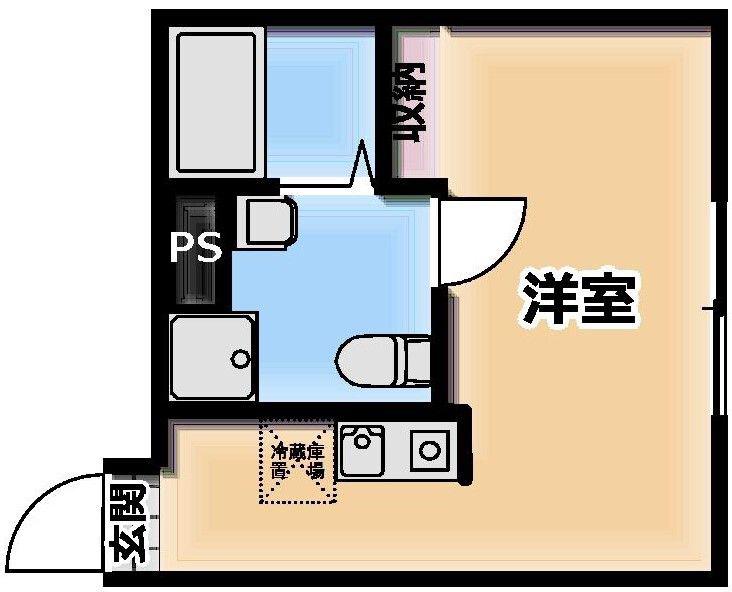 KI-FLAT 高島平(ワンルーム/3階)の間取り写真