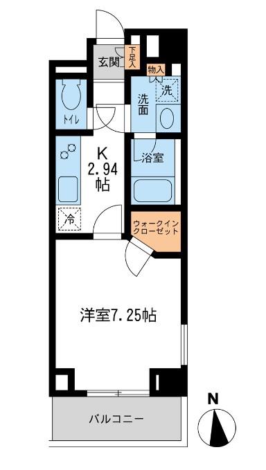 レジデンス白金コローレ レジデンスシロカネコローレ(1K/3階)の間取り写真