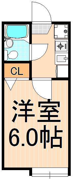 シャンブル綾瀬J(1K/1階)の間取り写真