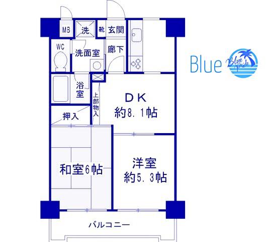 ナイスアーバン鶴見中央II(2DK/5階)の間取り写真