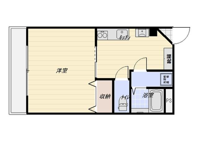 前橋グリーンマンション(1K/2階)の間取り写真