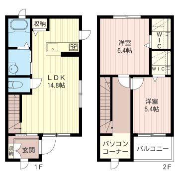 エクセレンテ(2LDK/1階)の間取り写真