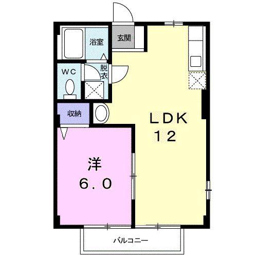 泉台ハイツ(1LDK/1階)の間取り写真