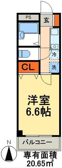 メゾン中野(1K/2階)の間取り写真