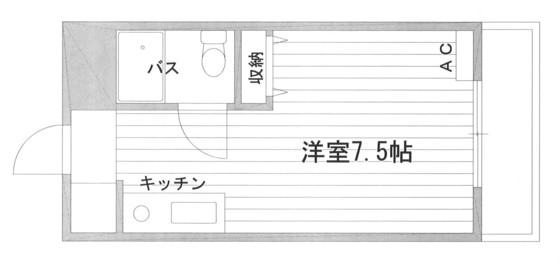 プレアール大供(ワンルーム/3階)の間取り写真