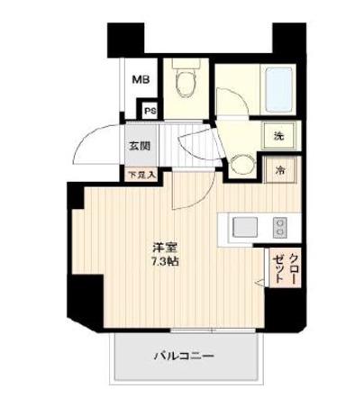 SYFORME TOGOSHI-KOEN(ワンルーム/10階)の間取り写真
