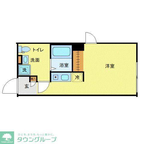 NOVEL COURT 西新井(ワンルーム/1階)の間取り写真