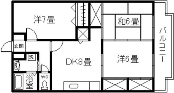 コンフォール裕(3DK/2階)の間取り写真