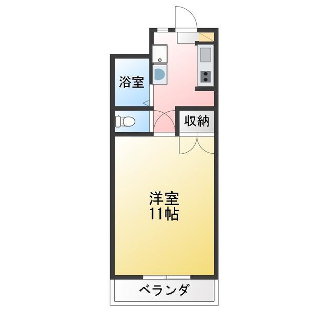 メゾン清里(1K/4階)の間取り写真