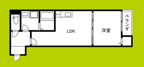 REVITA野崎(1LDK/2階)の間取り写真