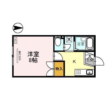 ワンズ20 A棟(1K/1階)の間取り写真
