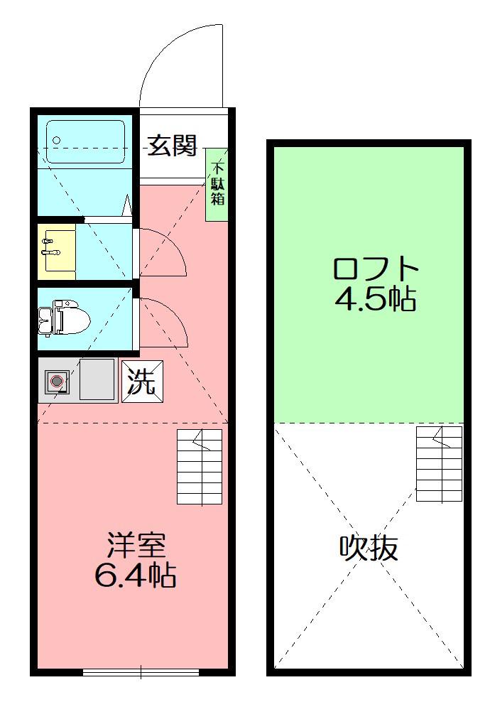 ソルティ湘南藤沢(ワンルーム/1階)の間取り写真