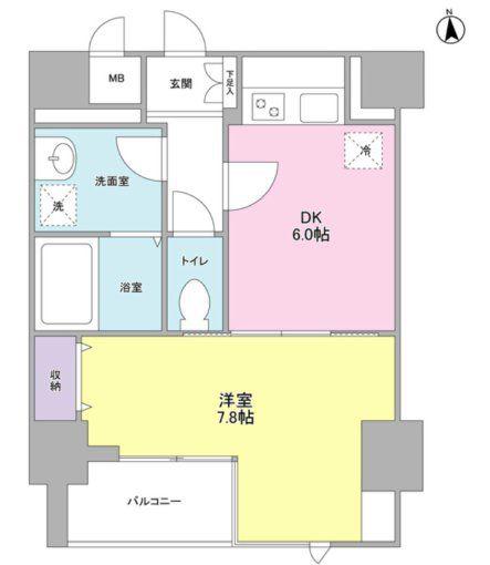 イッセイレジデンス 神樂坂(1DK/9階)の間取り写真